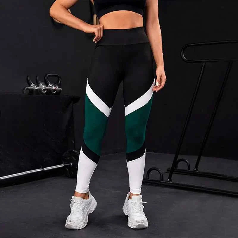 Colorblock High Waist Yoga Pants