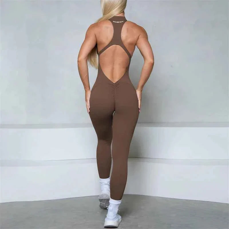 Women’s Sleeveless Zipper Jumpsuit