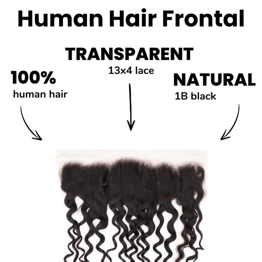 Spanish Wave 13x4 Transparent Lace Human Hair Frontal