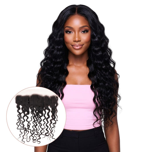 Spanish Wave 13x4 Transparent Lace Human Hair Frontal