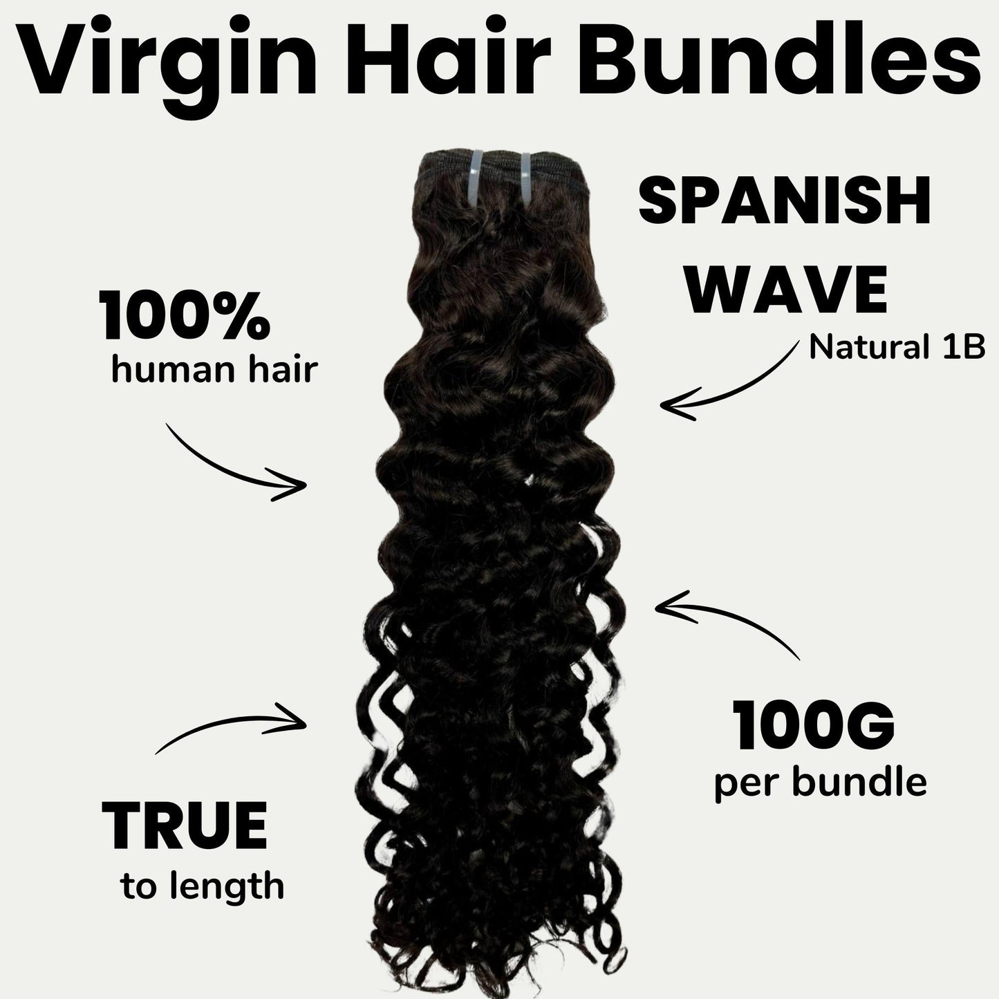Spanish Wave 100% Human Hair Bundles