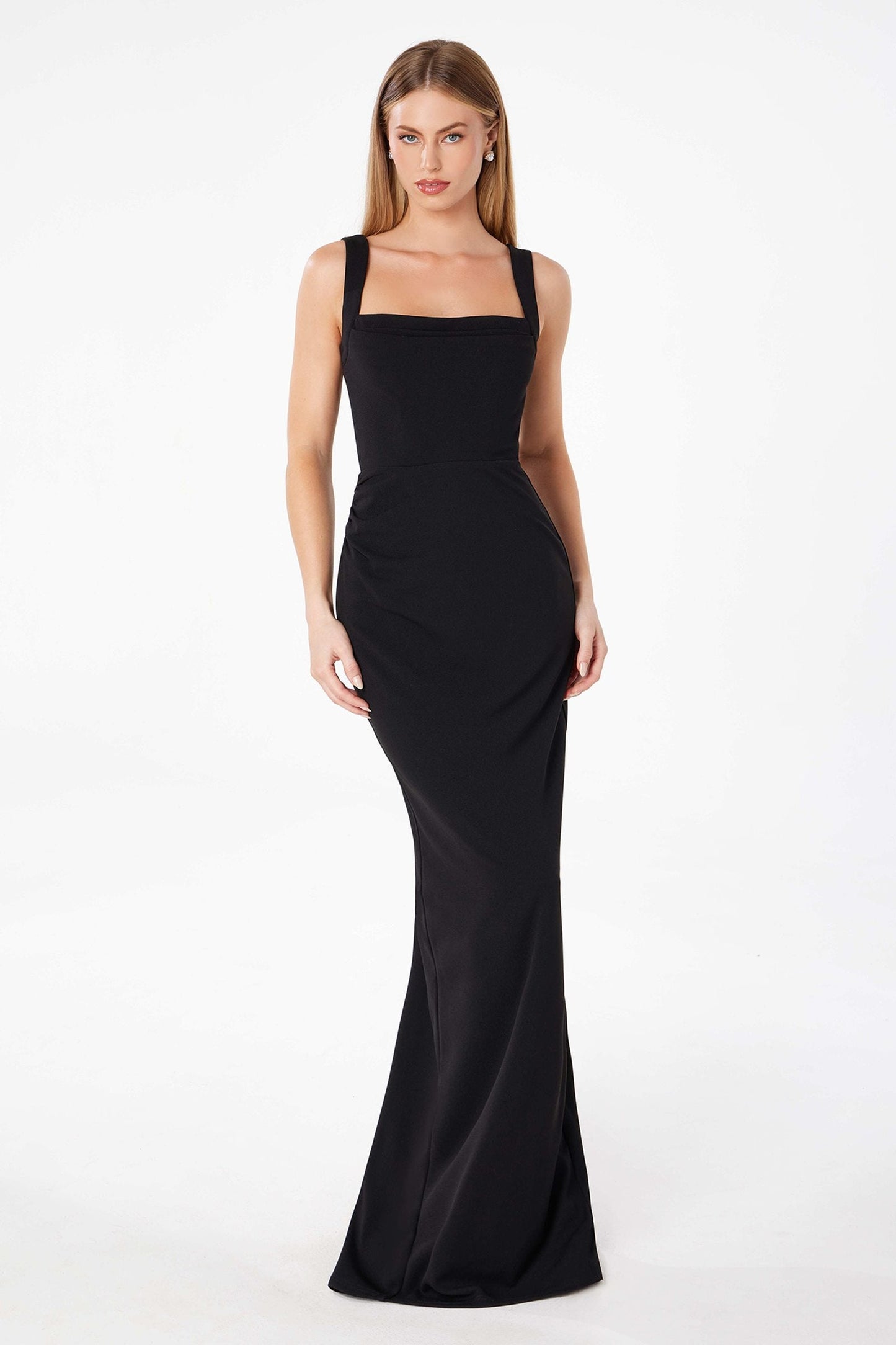 Astee Classic Modest Fitted Gown with Back Leg Slit