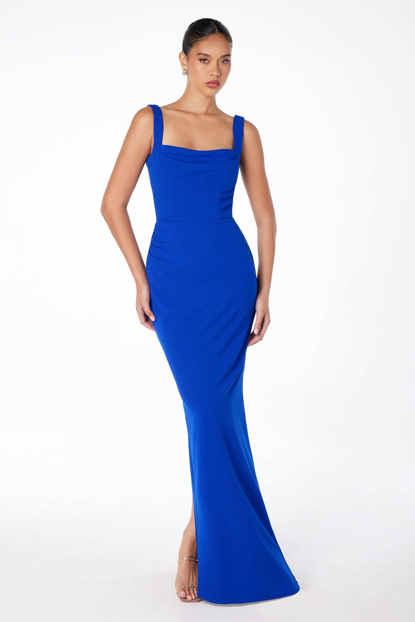 Astee Classic Modest Fitted Gown with Back Leg Slit