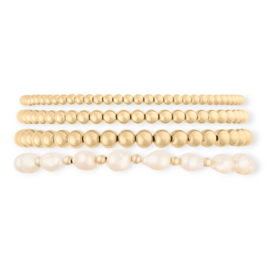 baroque juno bracelet four stack (3+4+5+7mm)