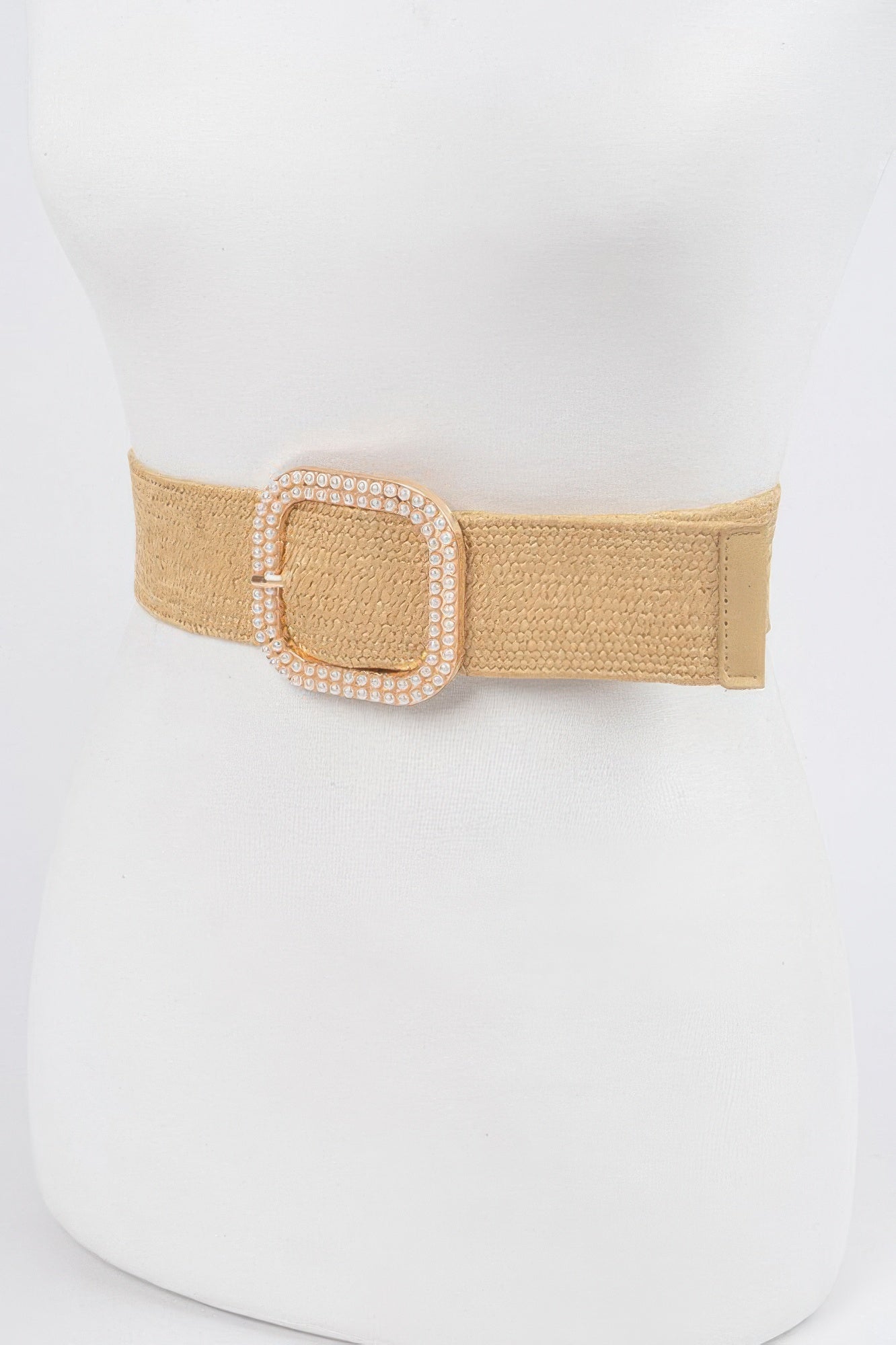 Weaved Pearl Buckle Belt