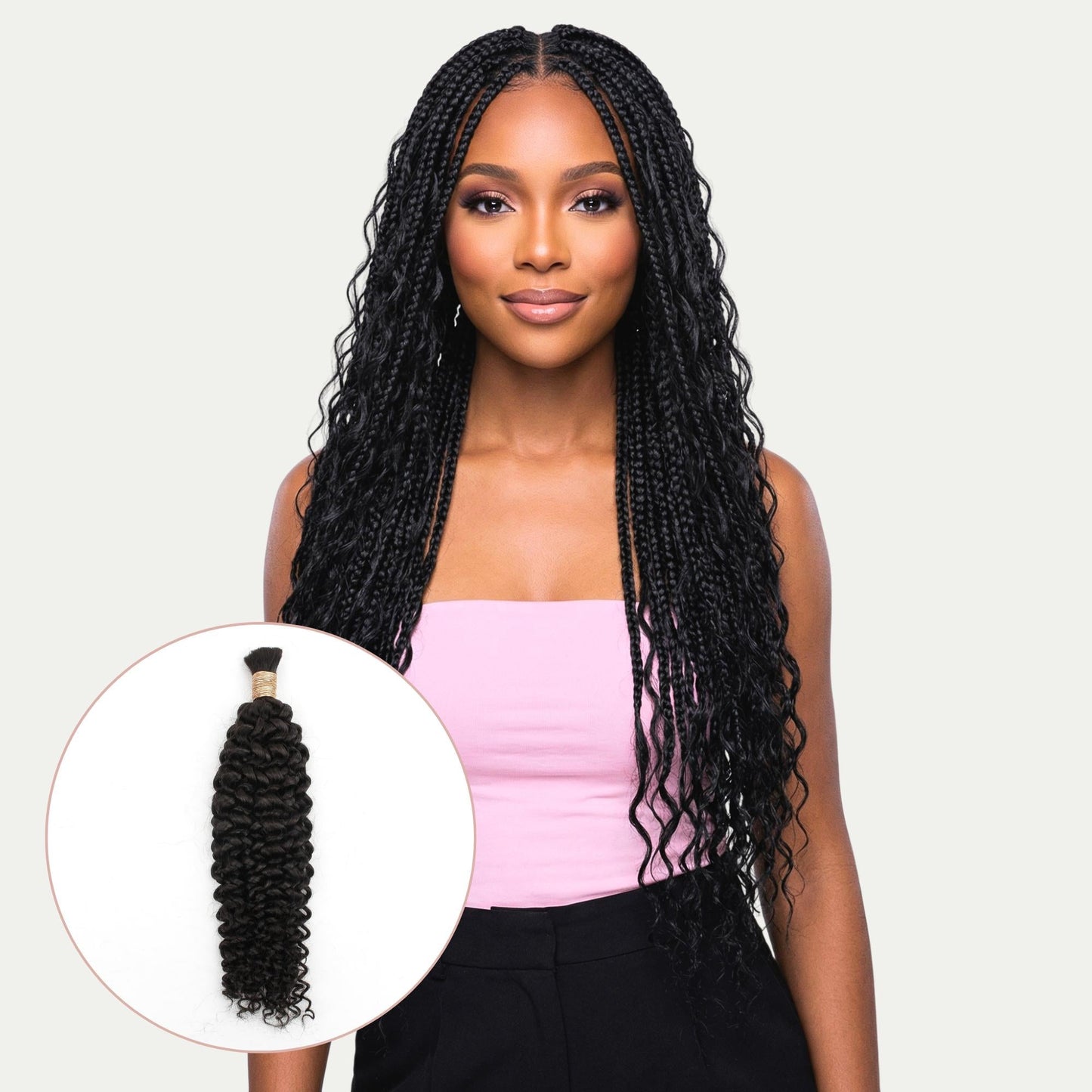 Water Wave Bulk 100% Human Braiding Hair