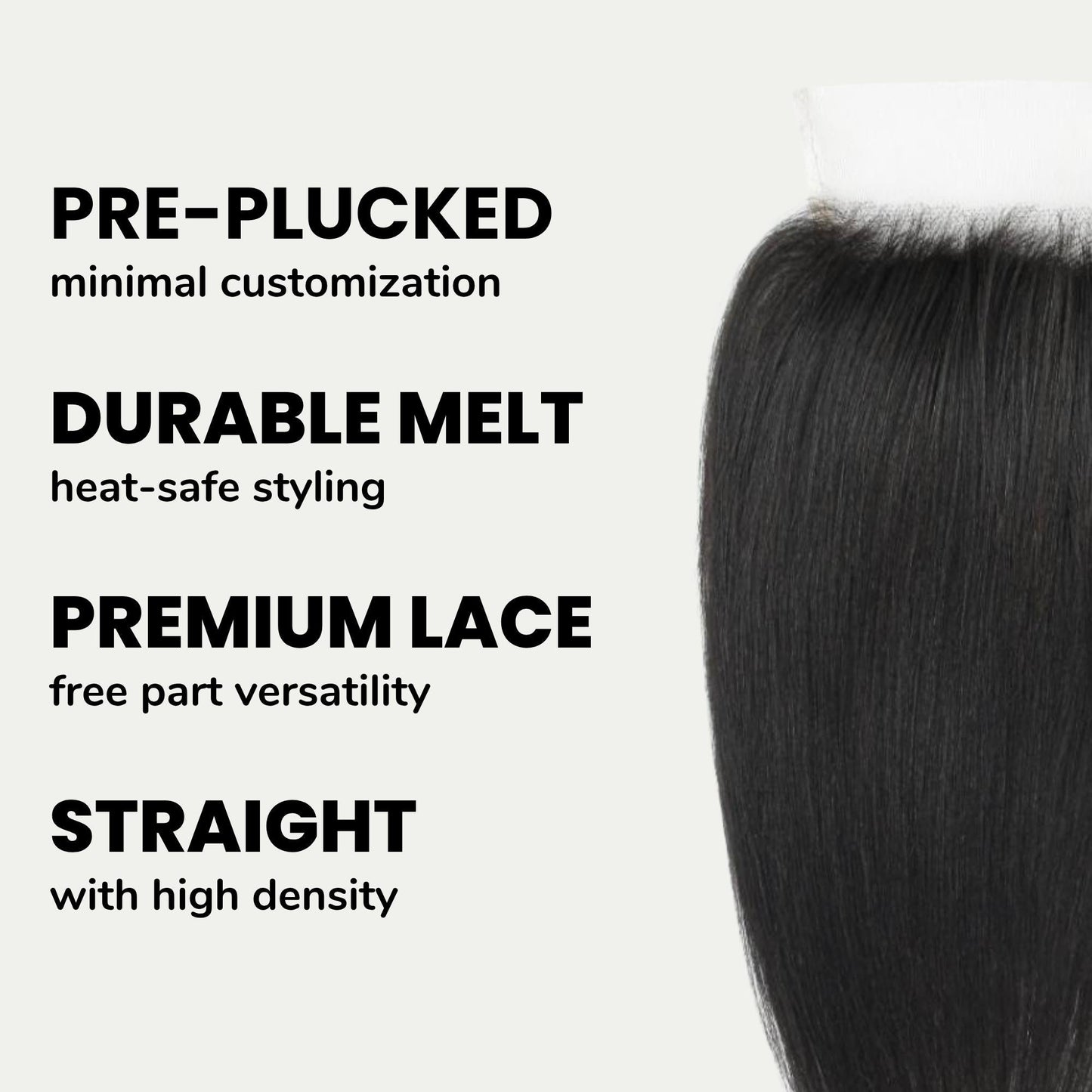 Yaki Straight 4x4 Transparent Lace Human Hair Closure