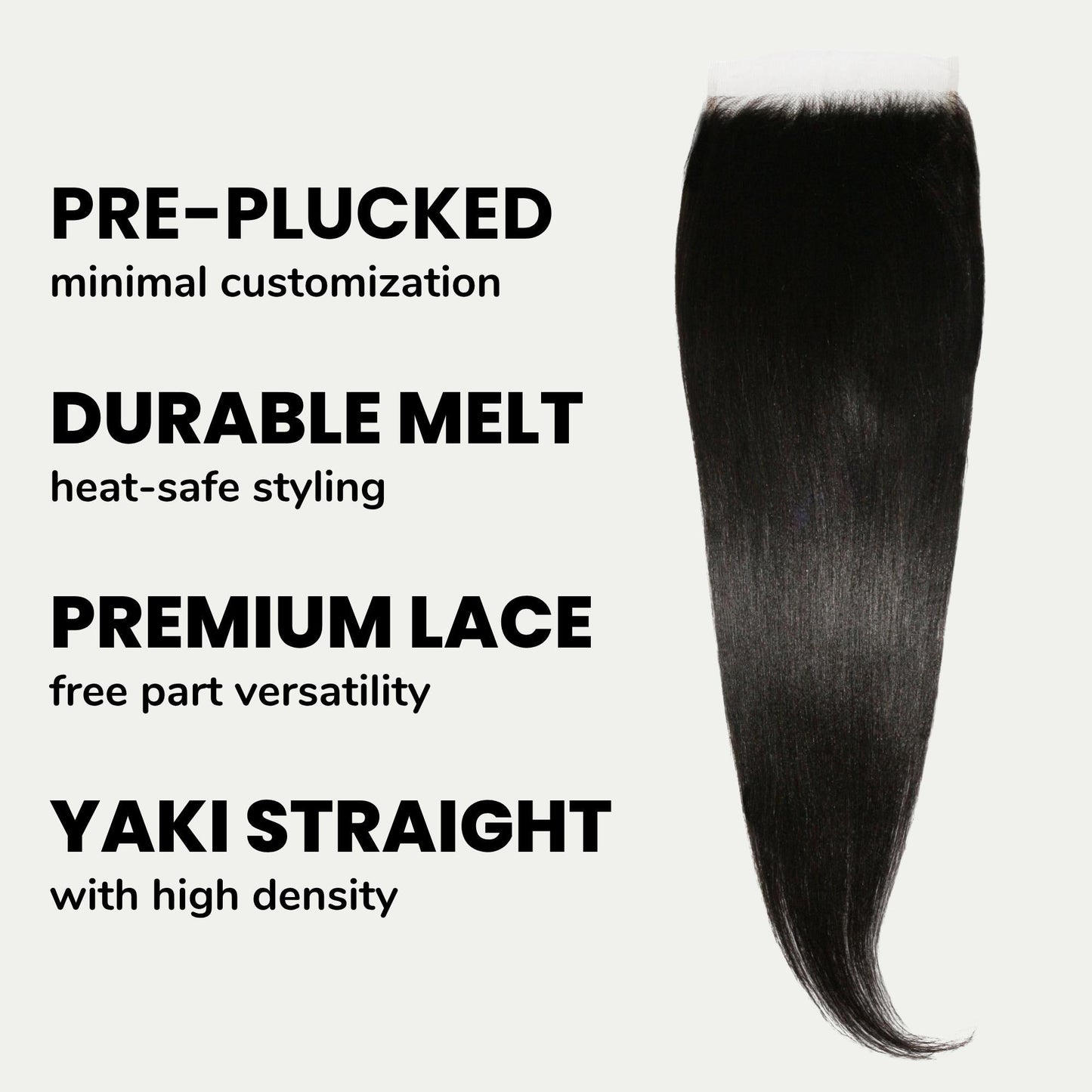 Yaki Straight 6x6 HD Lace Human Hair Closure