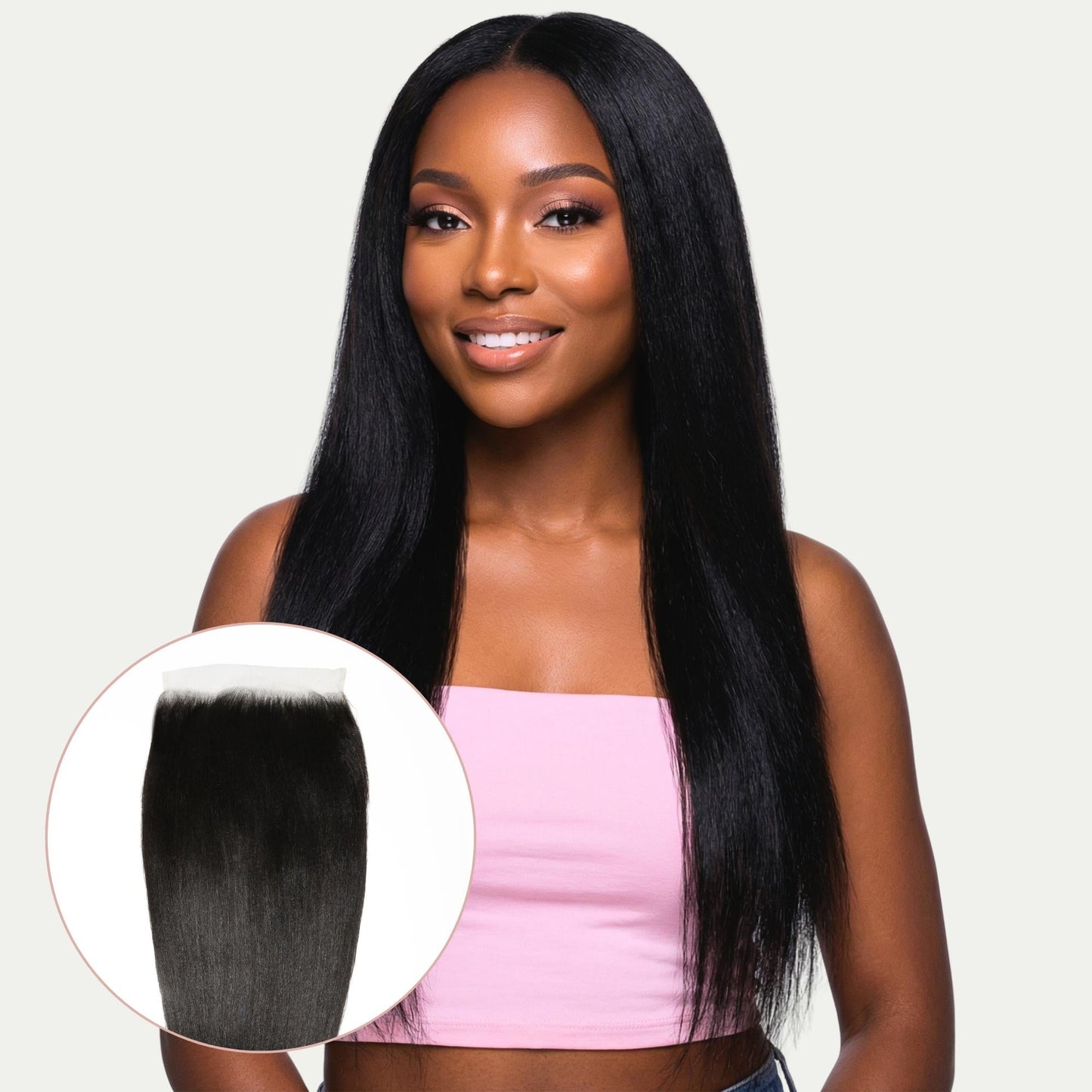 Yaki Straight 7x7 HD Lace Human Hair Closure