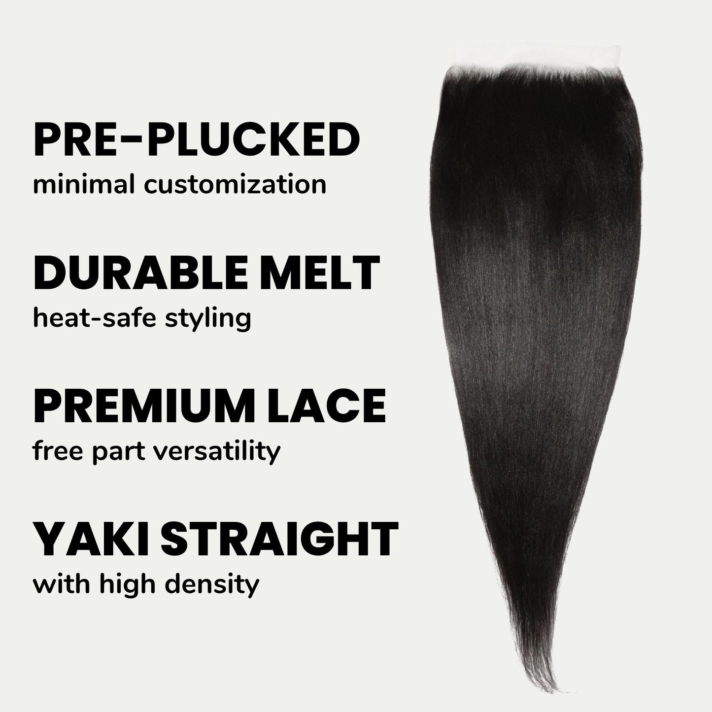 Yaki Straight 7x7 HD Lace Human Hair Closure