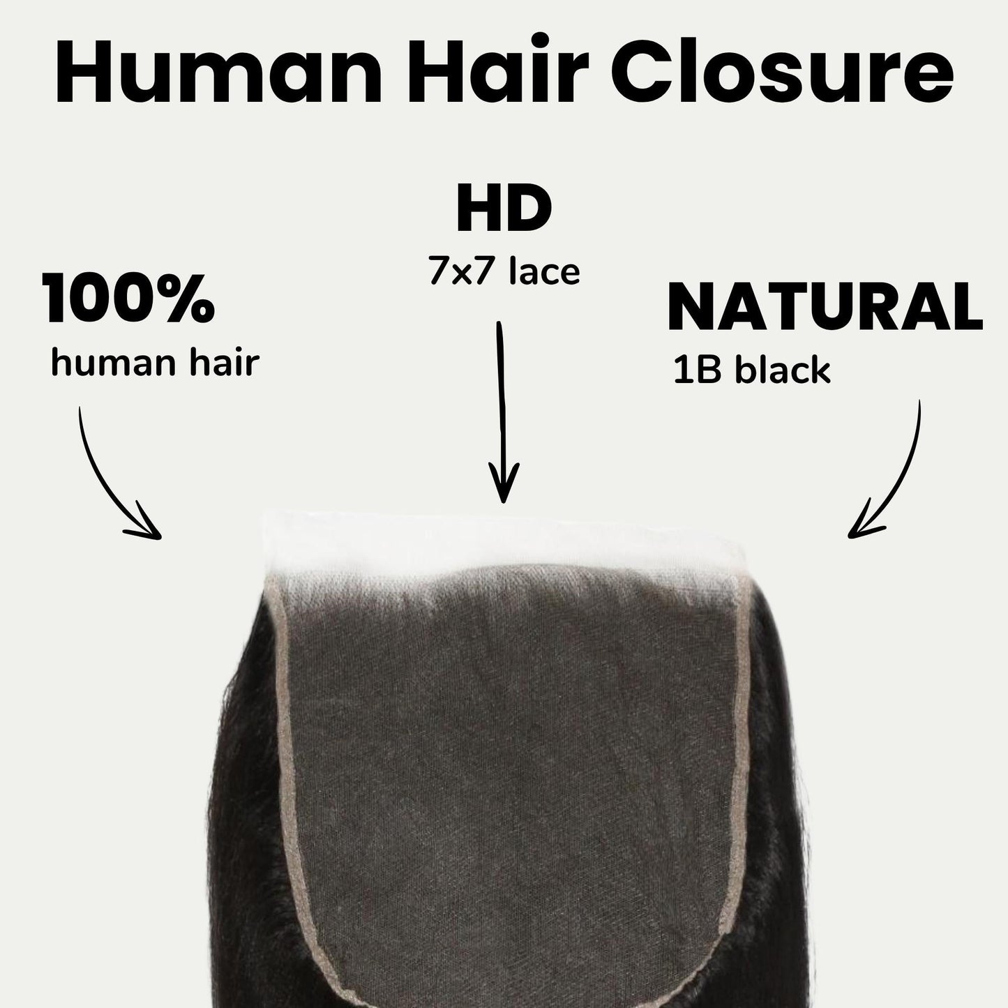 Yaki Straight 7x7 HD Lace Human Hair Closure