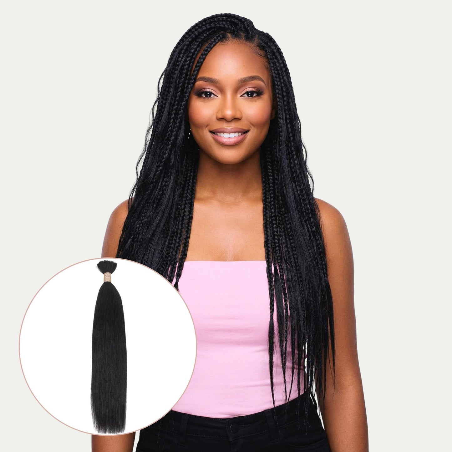 Yaki Straight Bulk 100% Human Braiding Hair