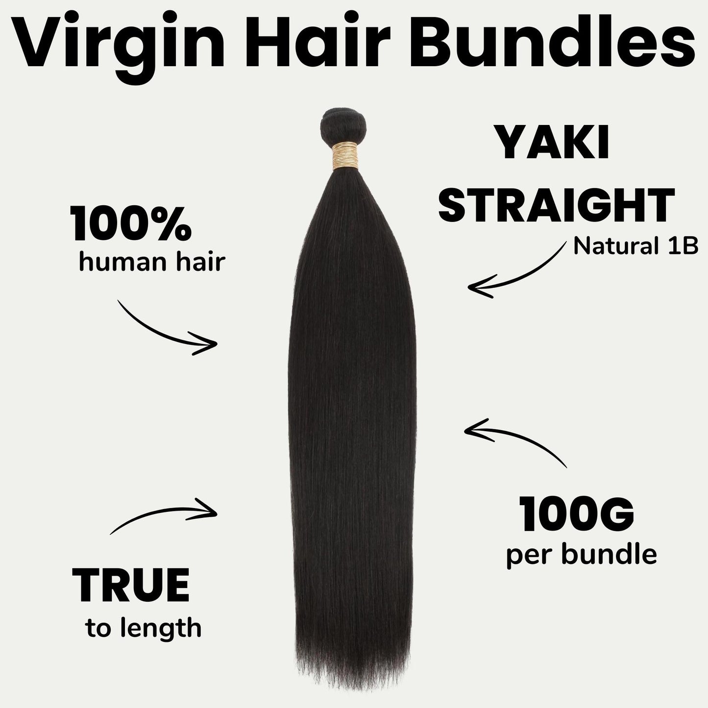 Yaki Straight 100% Human Hair Bundles
