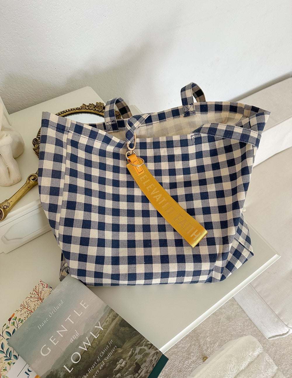 Yellow Oversized Logo Keychain