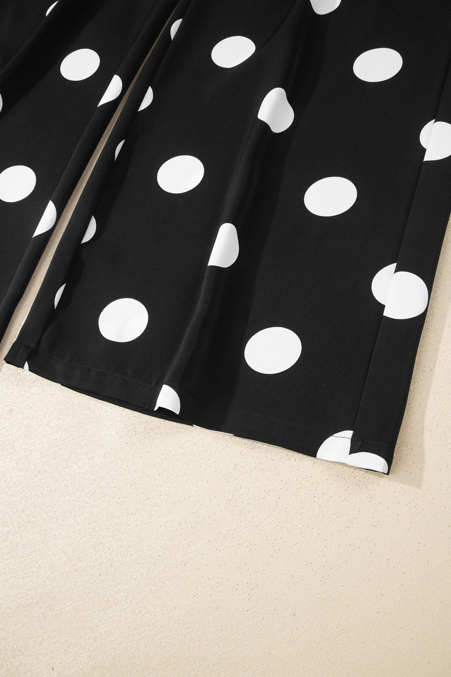 Polka Dot Pleated Tank & Wide Leg Pant Set