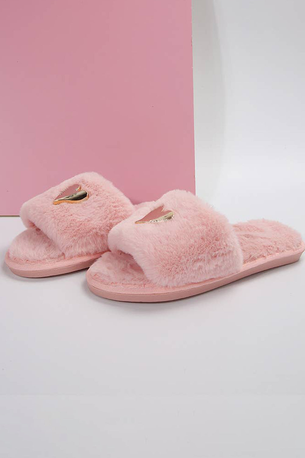 Alaina Open Toe Plush Slippers