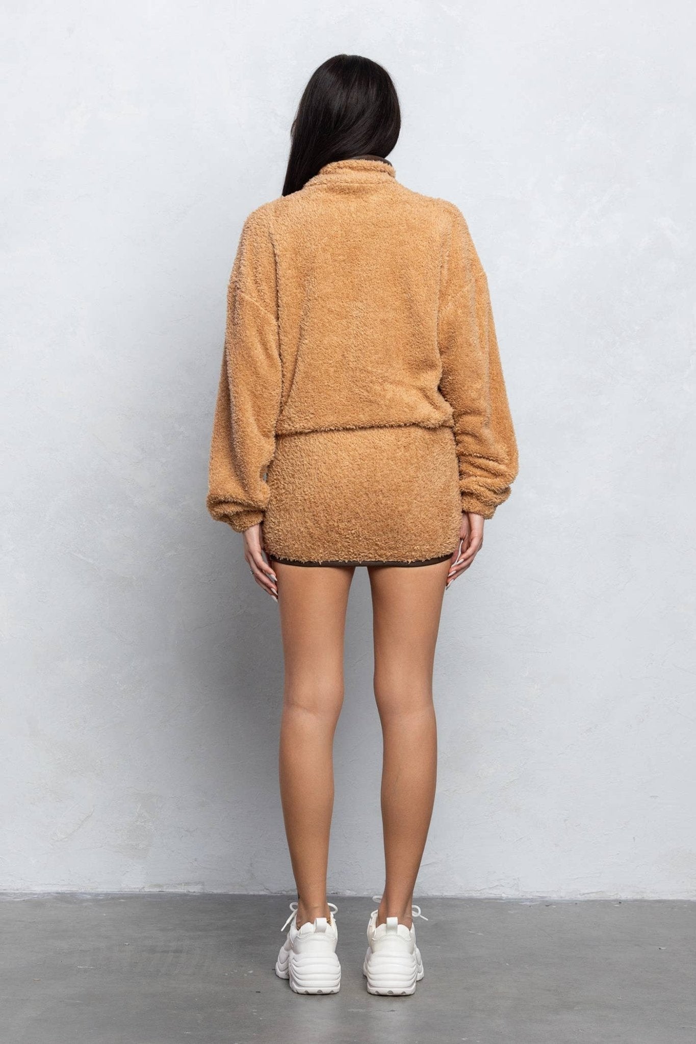Cozy Half Zip Top & Mini Skirt Set