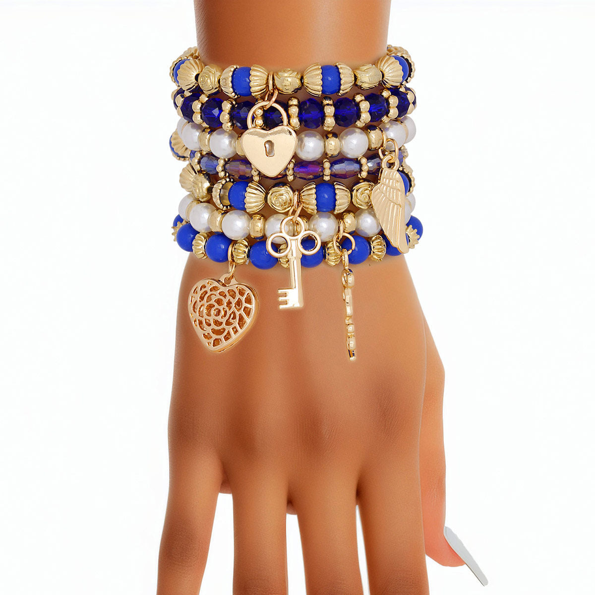 Women’s Pearl Bead Bracelet Blue