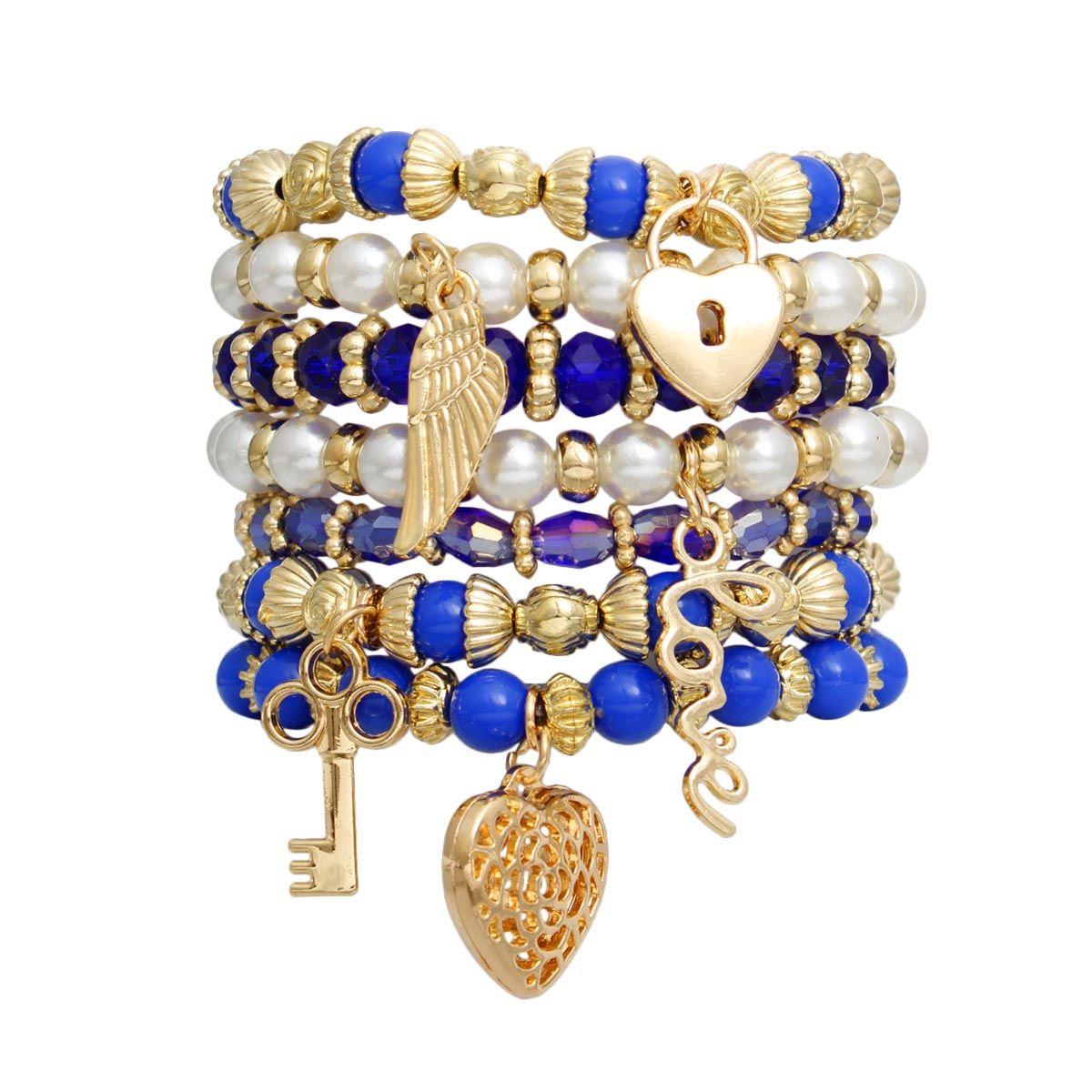 Women’s Pearl Bead Bracelet Blue