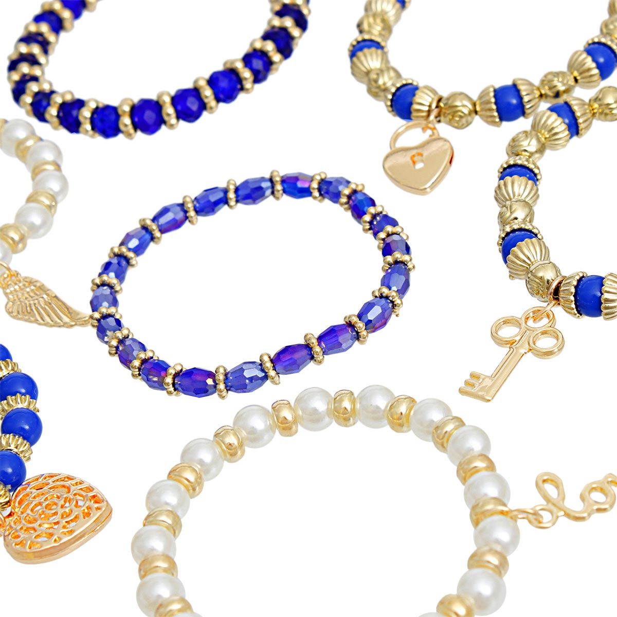 Women’s Pearl Bead Bracelet Blue
