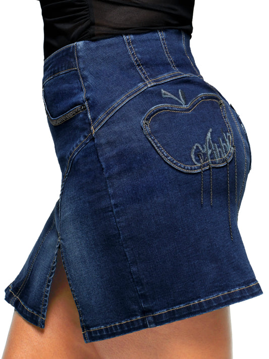 Apple Mini Skirt - Dark Wash