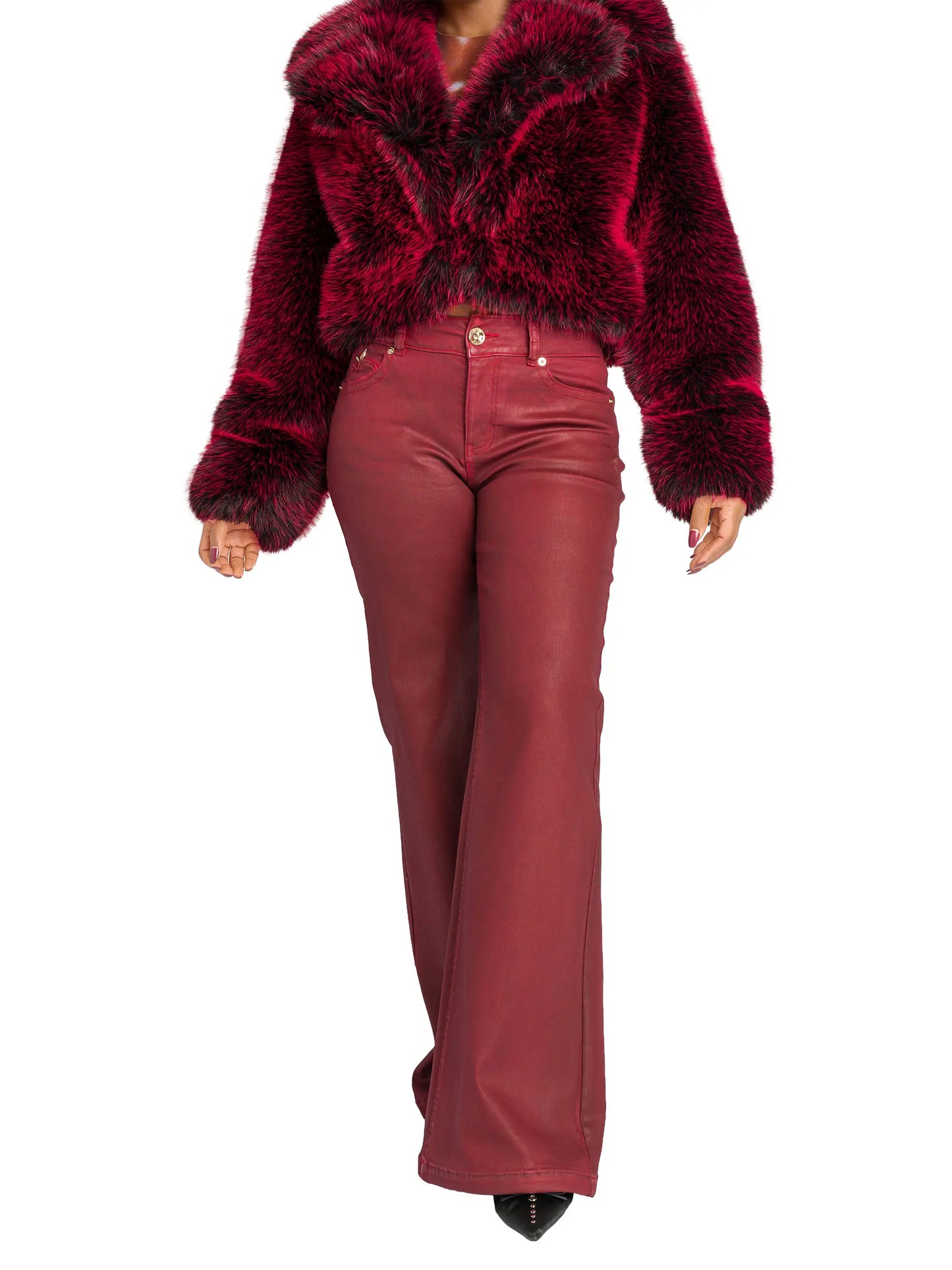 Low-Rise Wide-Leg Jean - Red Delicious