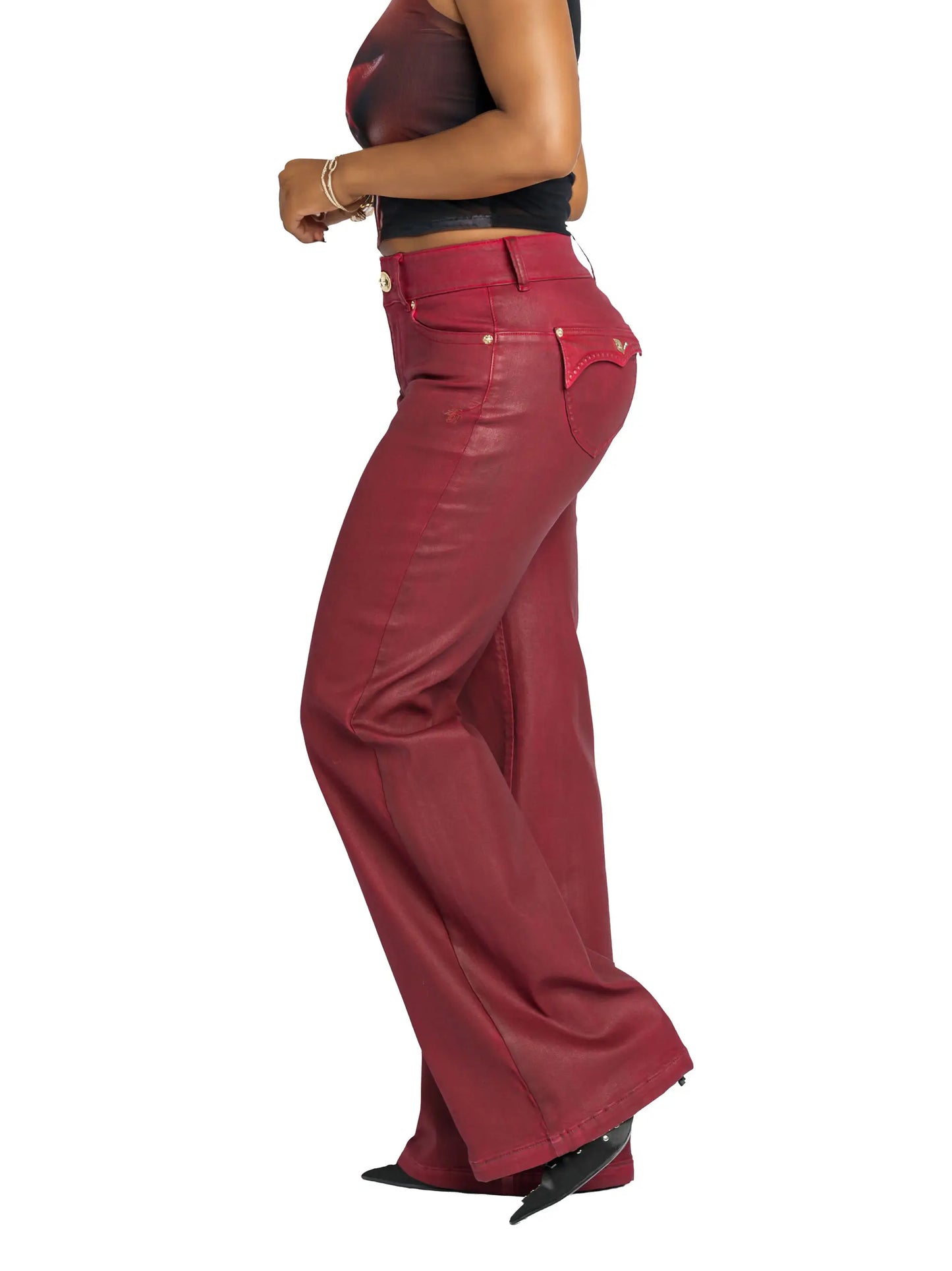 Low-Rise Wide-Leg Jean - Red Delicious