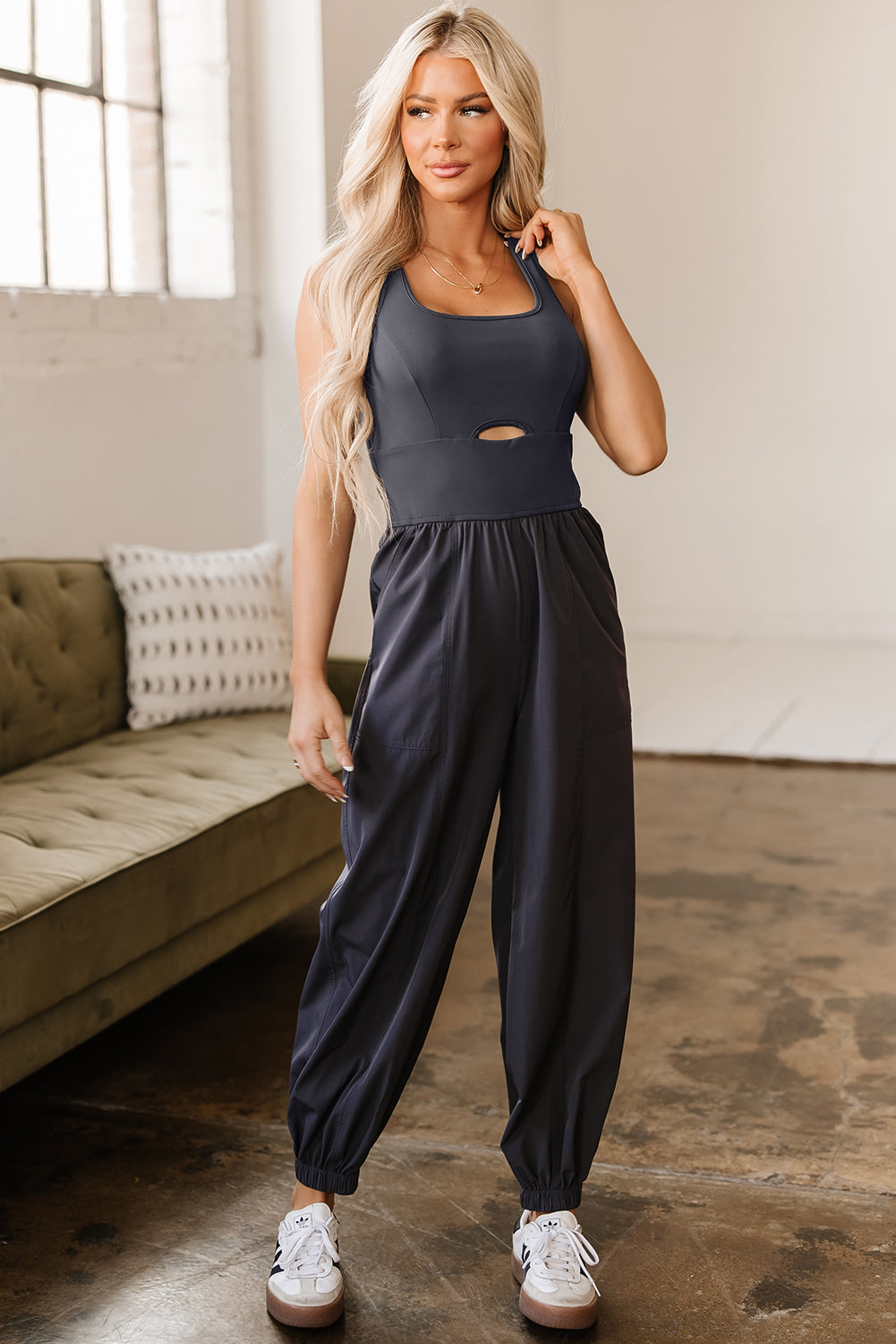 Avianna Back Cross Back Jogger Jumpsuit