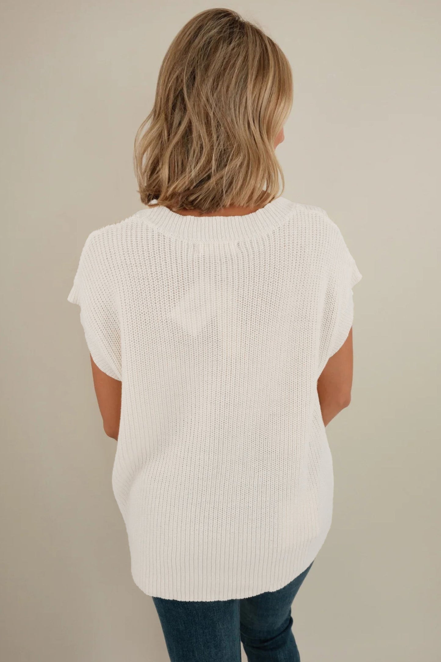 Western Horseshoe Crochet Short Sleeve Sweater