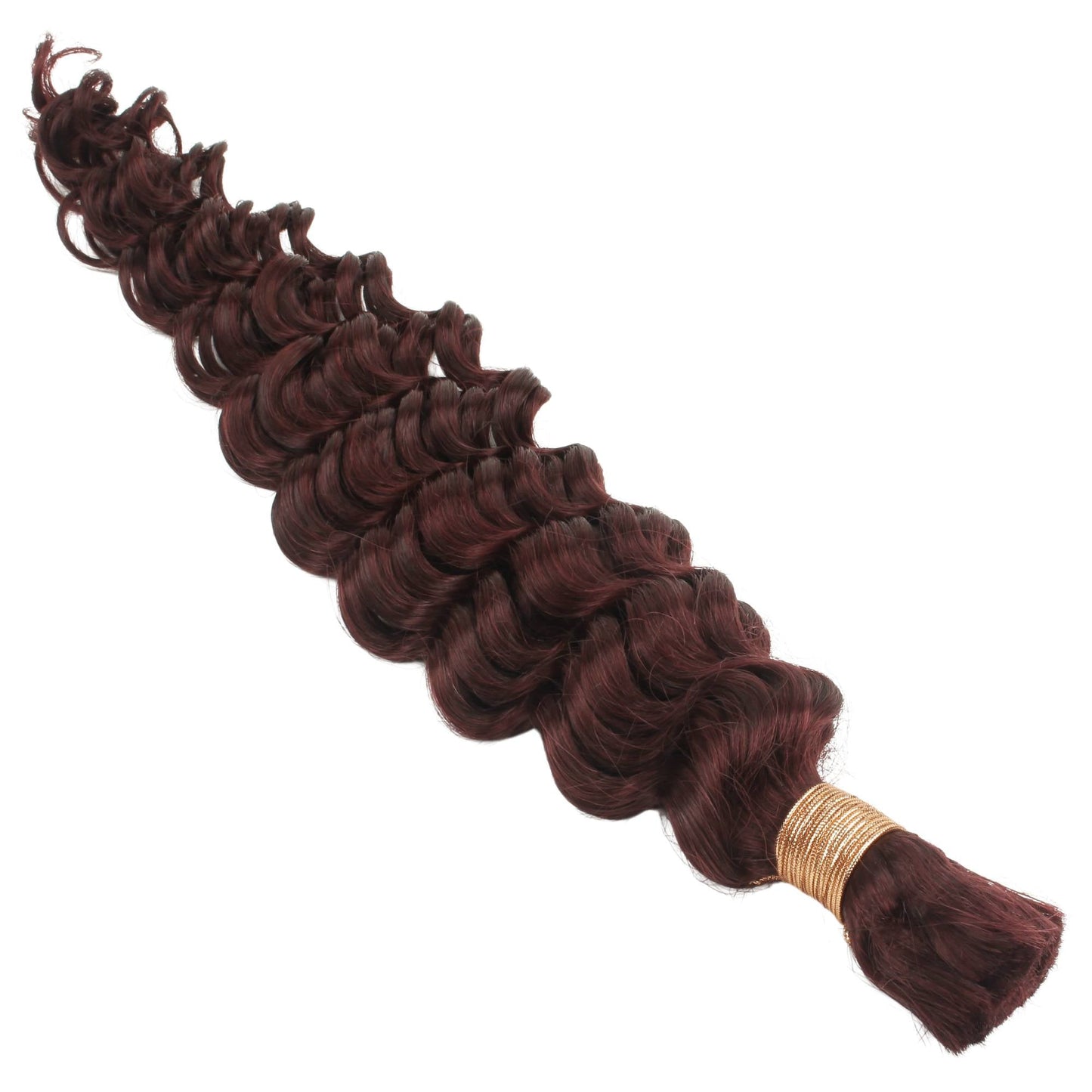 Burgundy Deep Wave Color 99J Bulk 100% Human Braiding Hair