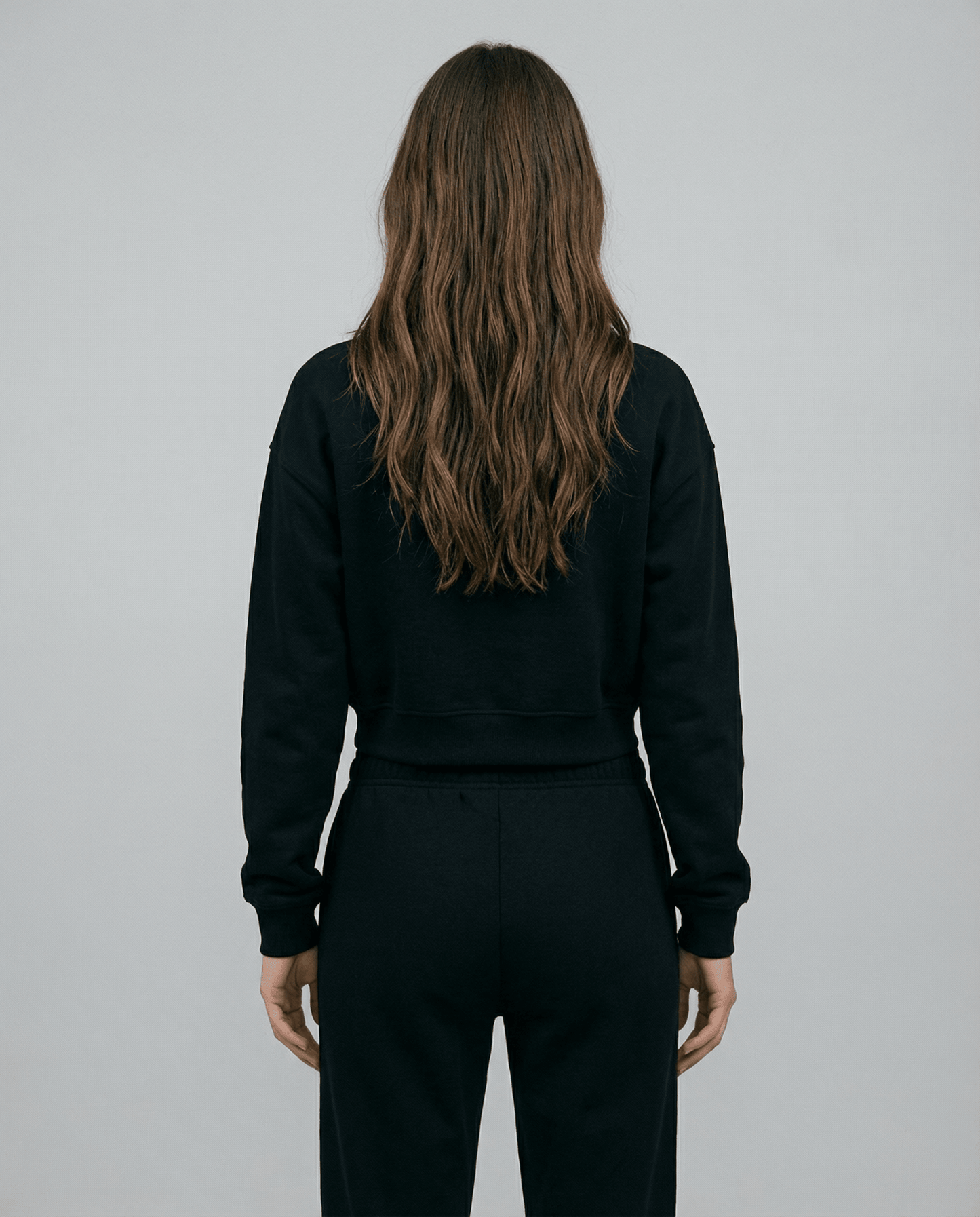 Cropped half-zip