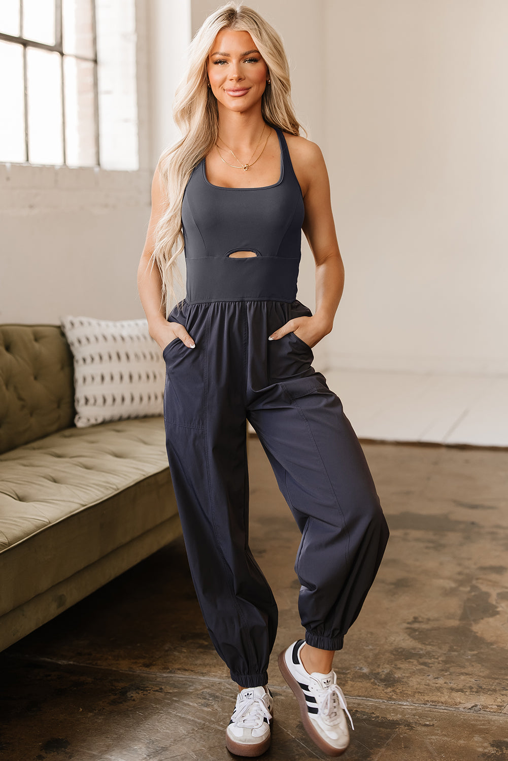 Avianna Back Cross Back Jogger Jumpsuit