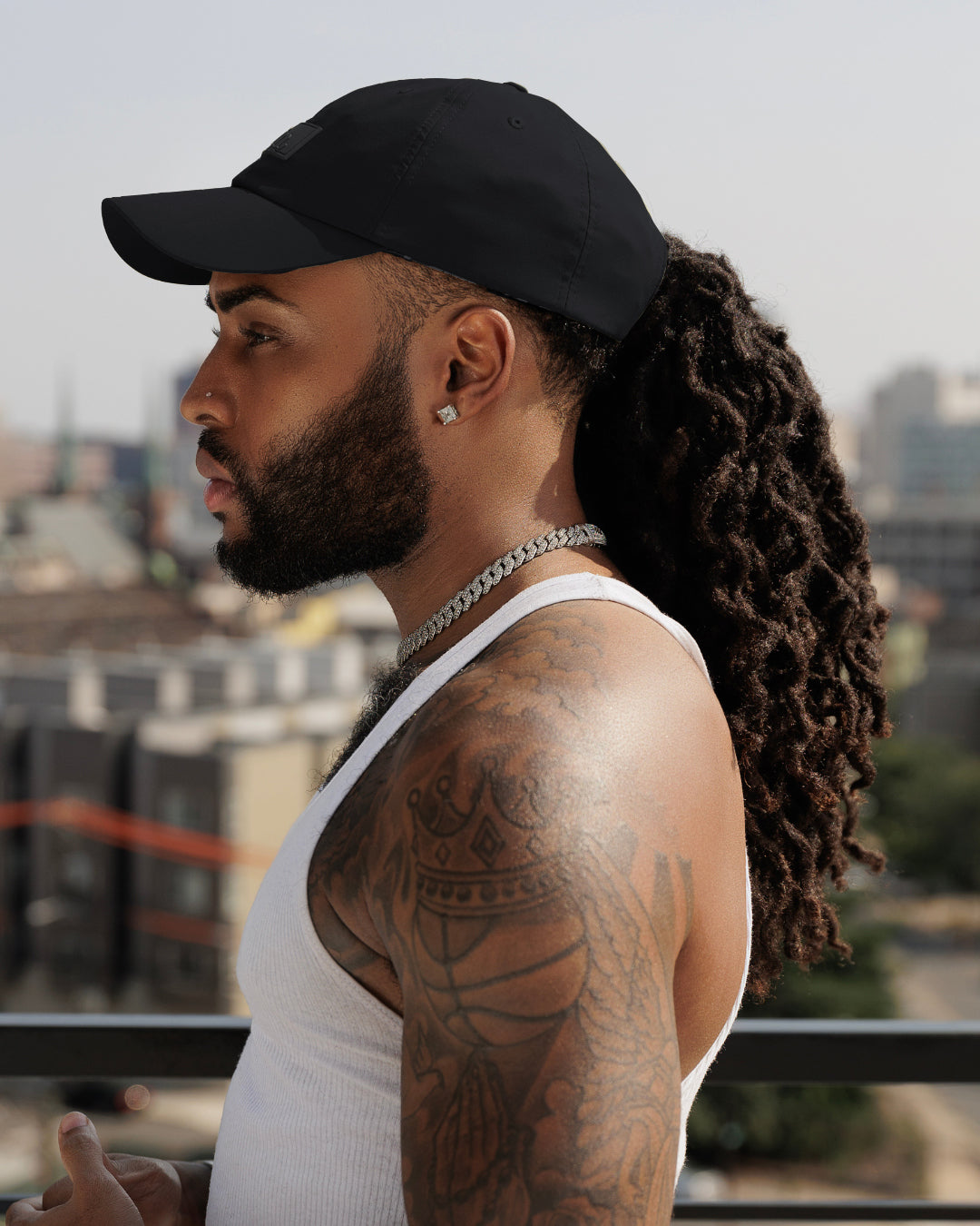 Black Waterproof Satin Lined Dad Hat