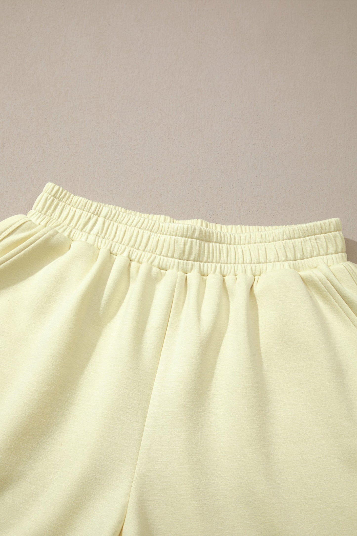 Solid Exposed Seam Mock Neck Tee & Shorts Set