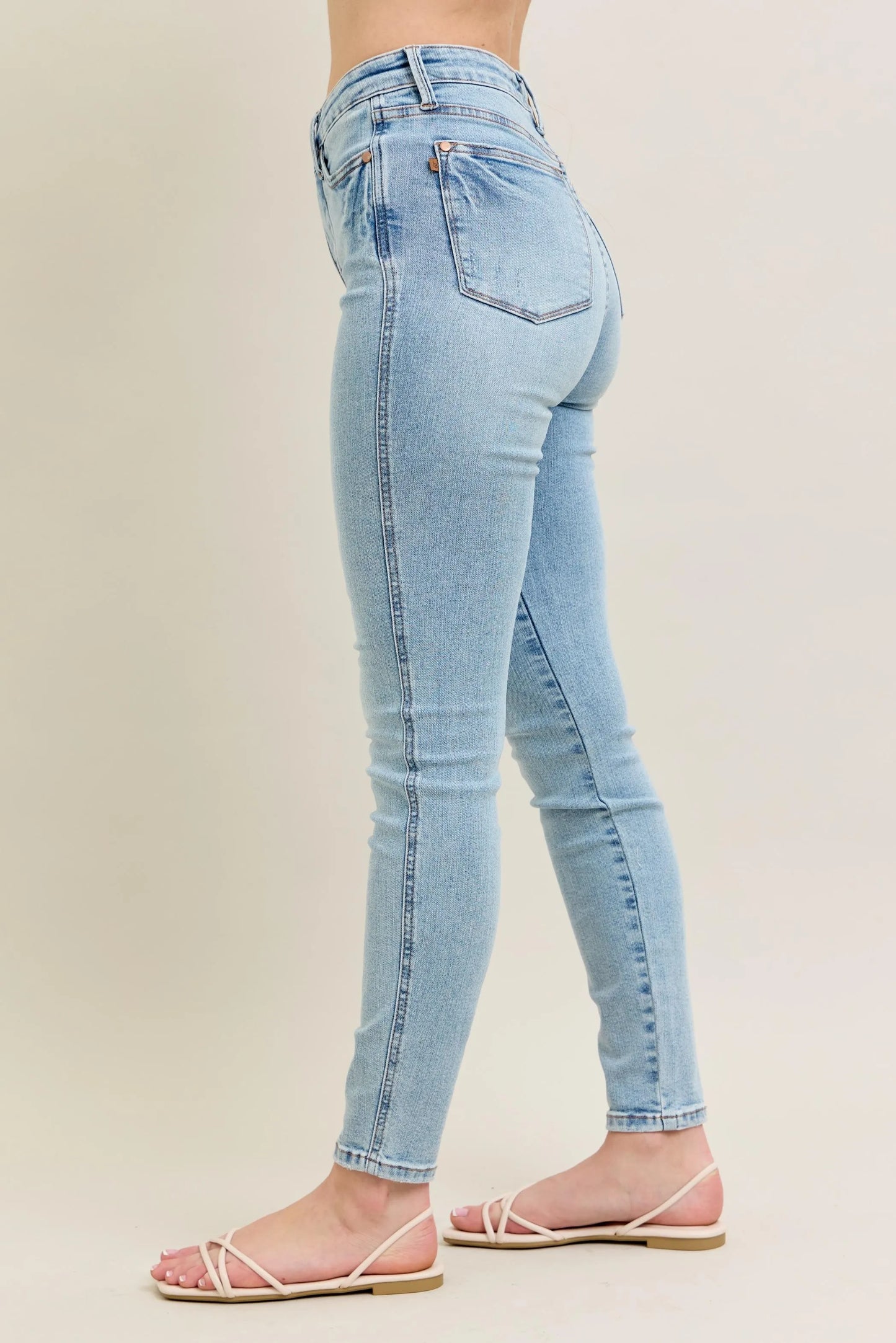 Judy Blue Full Size Mr Tummy Control Vintage Wash Skinny Jeans