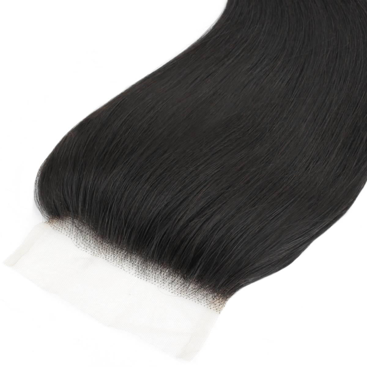 Brazilian Silky Straight 4x4 Transparent Lace Human Hair Closure