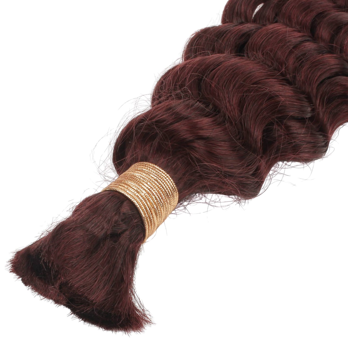 Burgundy Deep Wave Color 99J Bulk 100% Human Braiding Hair