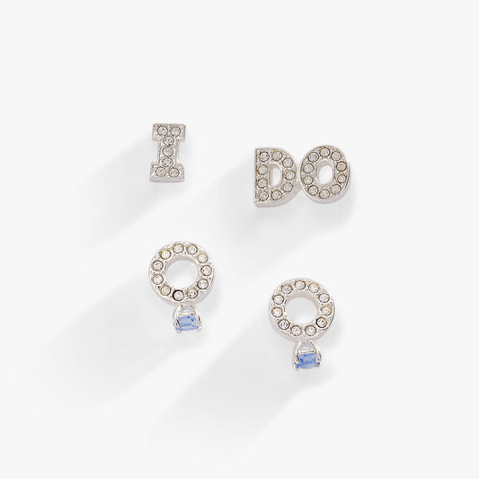 Bridal “I Do” Stud Earring Set of 2