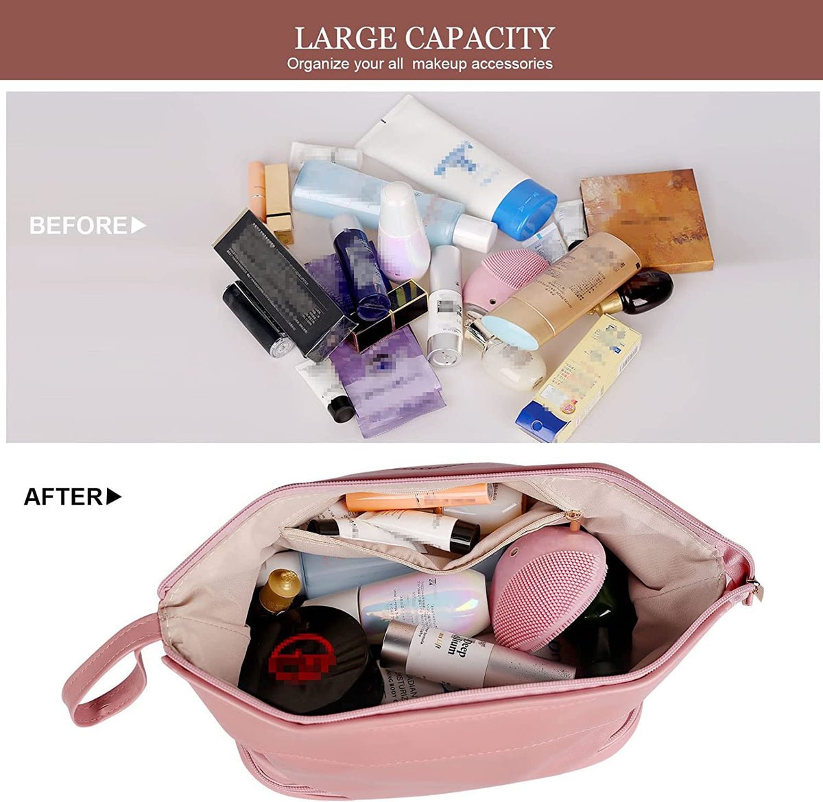 Travel Toiletry and Makeup Bag – Compact Organizer for Women