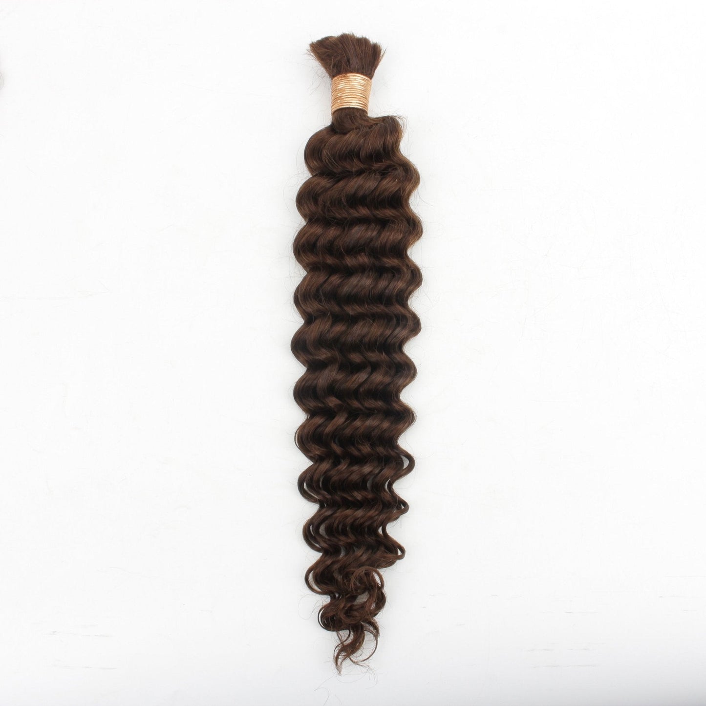 Medium Brown Deep Wave Color 4 Bulk 100% Human Braiding Hair