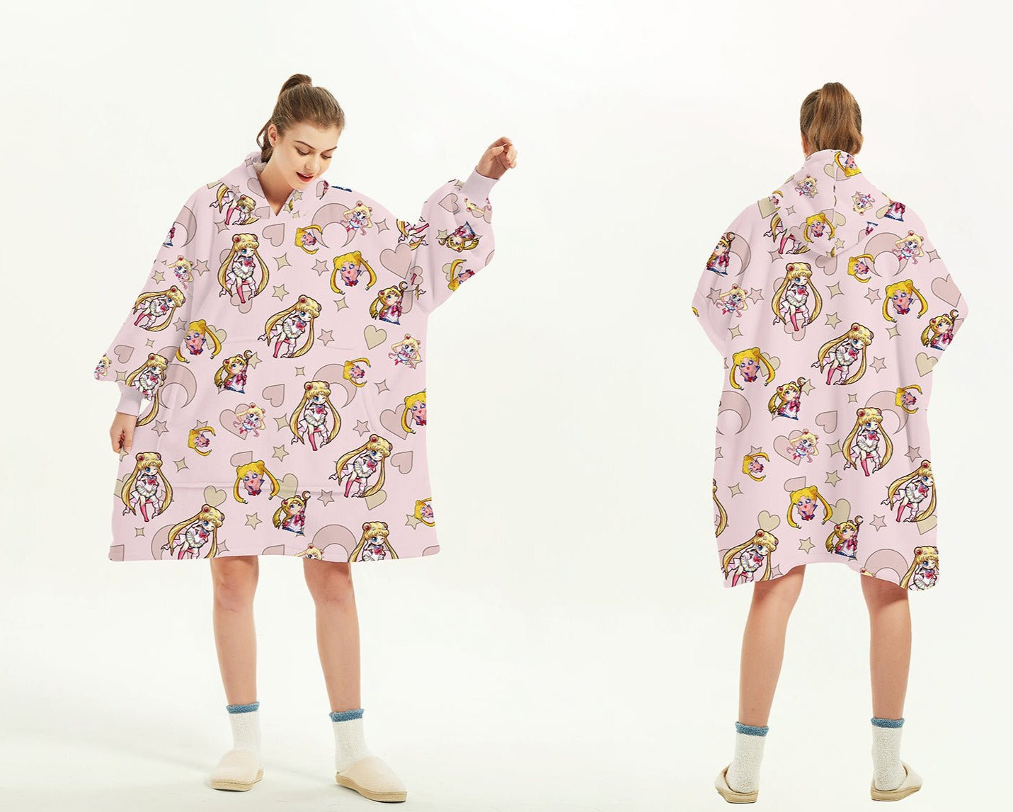 Sailor Moon Wearable Blanket Hoodie for Kids & Adults | OLM Toys