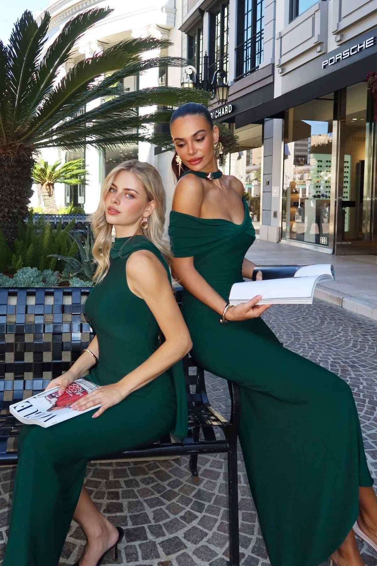 Astee Off the Shoulder Halter Strap Fitted Stretch Dress
