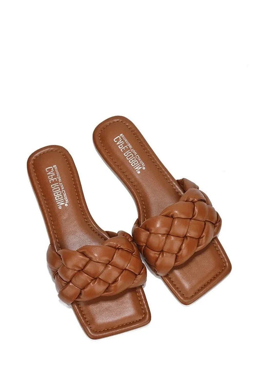 Slide Sandals: Vanessa Gyrl - British Tan